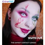 ColorVue Crazy-Kontaktlinsen - Whiteout (2 St. Tageslinsen) – ohne Stärke