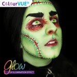 ColorVue Crazy Kontaktlinsen UV leuchtend - Glow Yellow (2 St. Jahreslinsen) – ohne Stärke