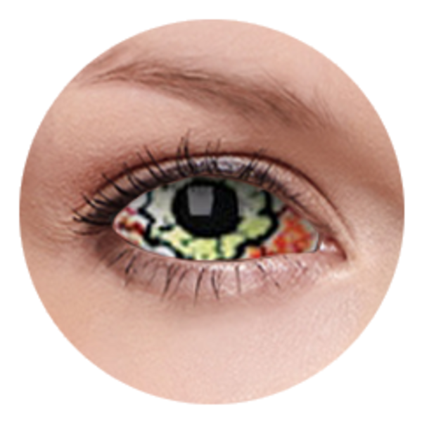 ColourVue Crazy Kontaktlinsen 22 mm - Kurse (2 St. 6-Monatslinsen) – ohne Stärke