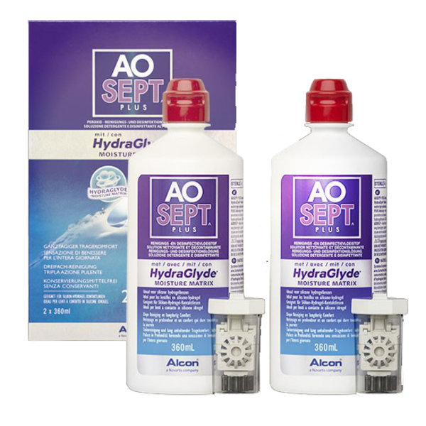 Aosept Plus 2 pack 2x360 ml mit HydraGlyde