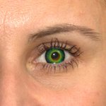 ColorVue Crazy-Kontaktlinsen - Green Werewolf (2 St. 3-Monatslinsen) – ohne Stärke