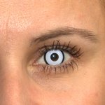 ColorVue Crazy-Kontaktlinsen - White Zombie (2 St. 3-Monatslinsen) – mit Stärke