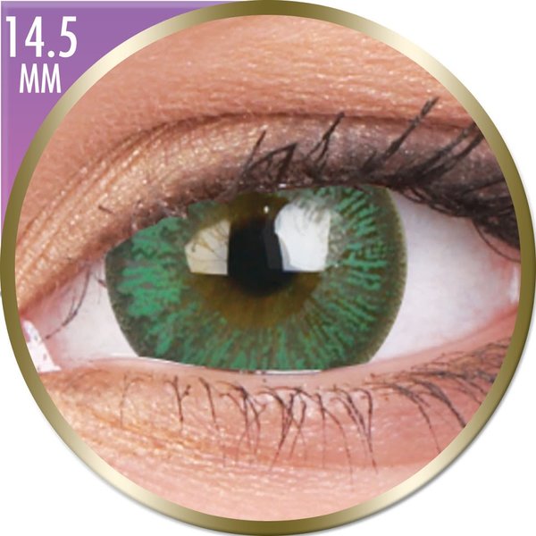 Phantasee Big Eyes - Paris Green (2 St. Monatslinsen) – mit Stärke - Ausverkauf