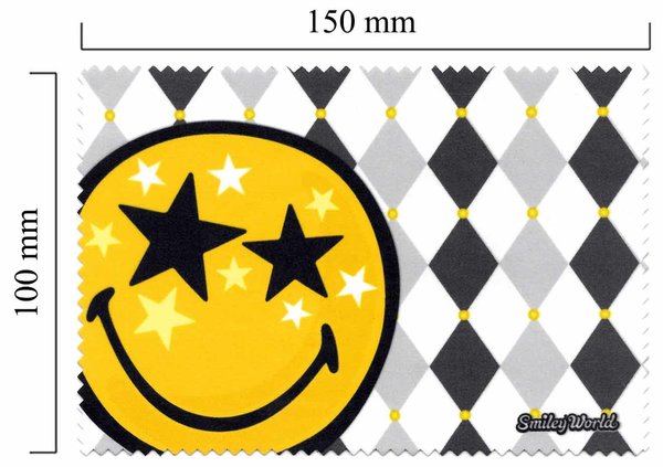 Mikrofaser Brillenputztuch Smiley  – Stern