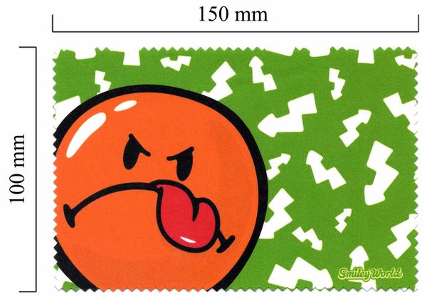 Mikrofaser Brillenputztuch Smiley  – Smiley grün