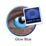 ColorVue Crazy Kontaktlinsen UV leuchtend - Glow Blue (2 St. Jahreslinsen) – ohne Stärke