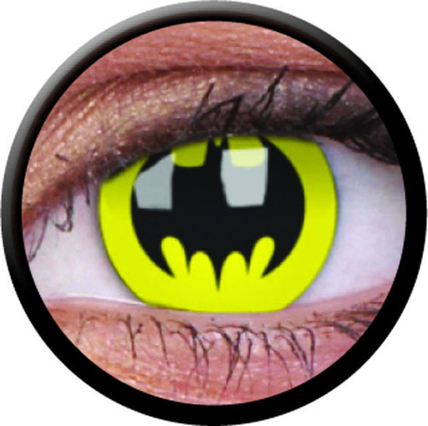 ColorVue Crazy Kontaktlinsen - Batman (2 St. Jahreslinsen) – ohne Stärke