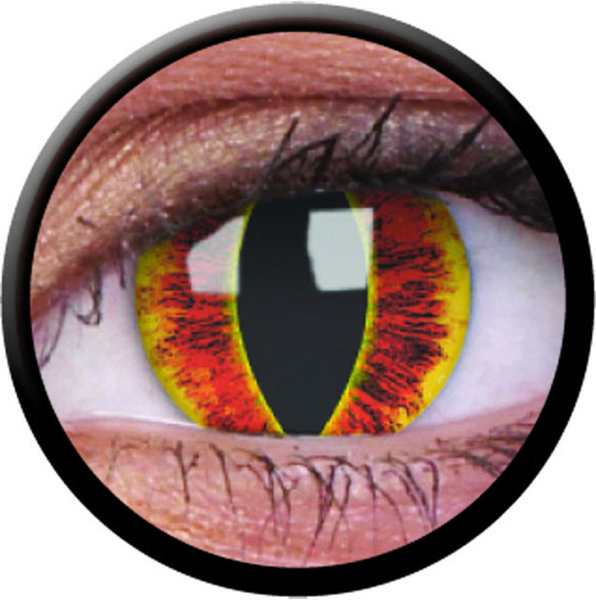 ColourVue Crazy Kontaktlinsen - Saurons Eye (2 St. Jahreslinsen) – ohne Stärke
