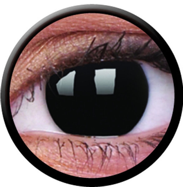 ColorVue Crazy-Kontaktlinsen - Blackout (2 St. 3-Monatslinsen) – ohne Stärke