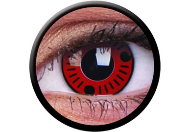 ColorVue Crazy-Kontaktlinsen - Sasuke (2 St. 3-Monatslinsen) – ohne Stärke