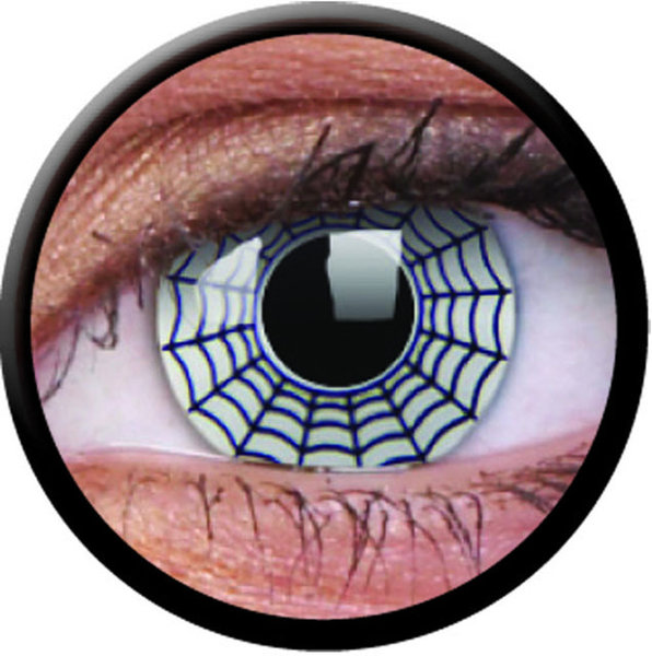 ColorVue Crazy-Kontaktlinsen - Spider (2 St. 3-Monatslinsen) – ohne Stärke