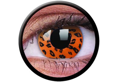 ColorVue Crazy-Kontaktlinsen - Yellow Leopard (2 St. 3-Monatslinsen) – ohne Stärke